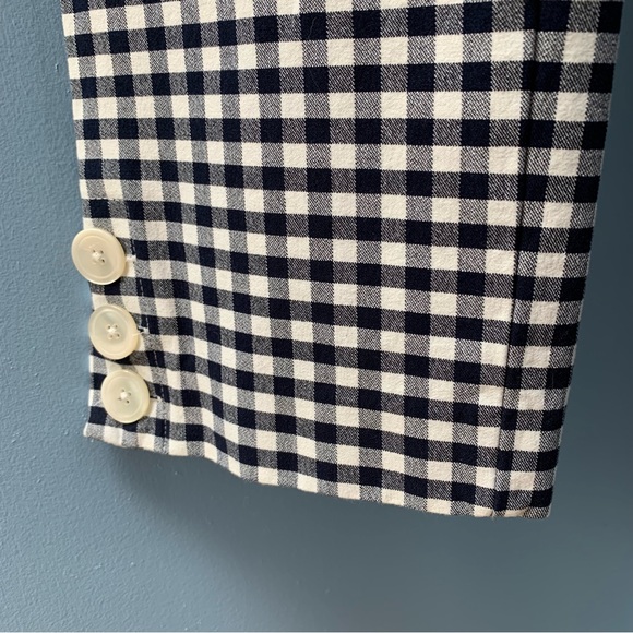 J. Crew Remi Navy Gingham Pants - Picture 4 of 9